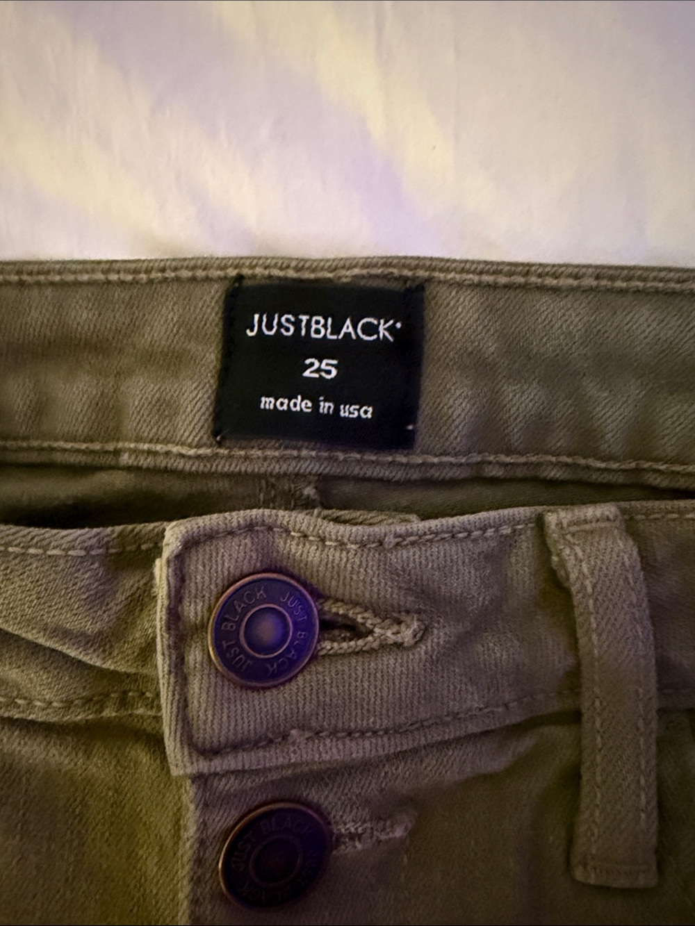 Just Black Olive Green High-Rise Skinny Jeans - Picture 2 of 8